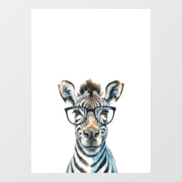Funny Zebra Wearing-glasögon