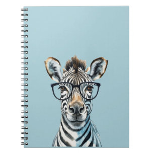 Funny Zebra Wearing-glasögon Anteckningsbok