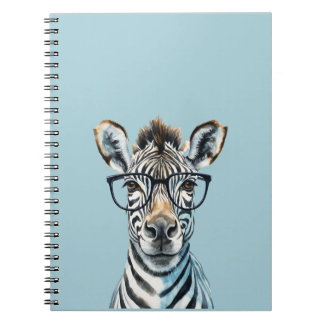 Funny Zebra Wearing-glasögon Anteckningsbok