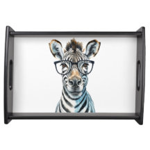 Funny Zebra Wearing-glasögon