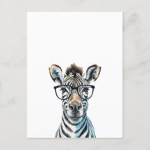 Funny Zebra Wearing-glasögon