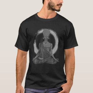 Funny Zen Alien Gift För manar Women Coola Buddha T Shirt