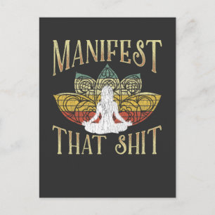 Funny Zen Meditating Yoga Namaste Sarkastic Vykort