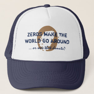 Funny ZEROS & DONUTS Blue Truckerkeps