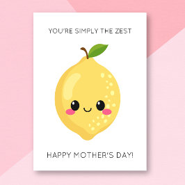 Funny Zest Lemon Mors dag Card Kort