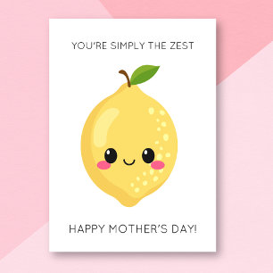 Funny Zest Lemon Mors dag Card Kort