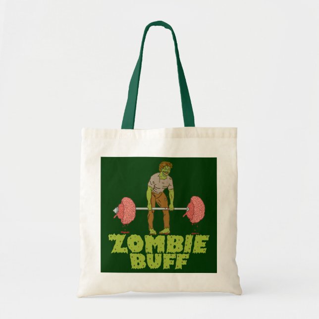 Funny Zombie Buff Weight Lifter Tygkasse (Framsidan)