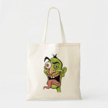Funny Zombie Caricature för Tote Bag