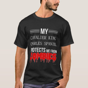 Funny Zombie Cavalier Kung Charles Spain - Hund T Shirt