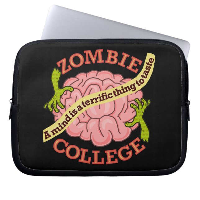 Funny Zombie College Logotyp Laptop Fodral (Framsidan)