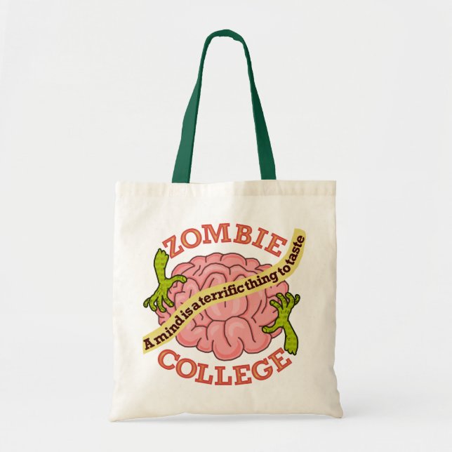 Funny Zombie College Logotyp Tygkasse (Framsidan)