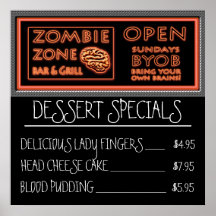 Funny Zombie Dessert Dam Finger Blood Pudding