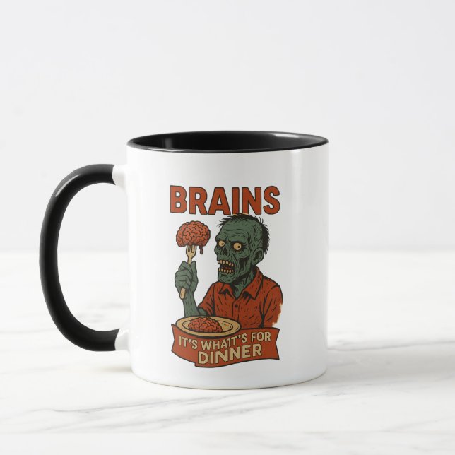 Funny Zombie Halloween Mugg (Vänster)