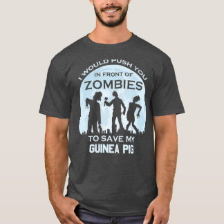 Funny Zombie Halloween Pet Guinea Gris T Shirt