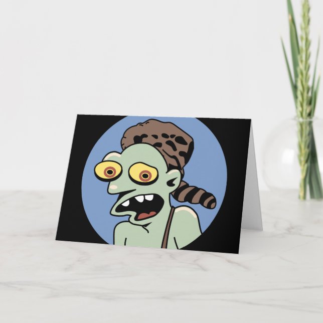 Funny Zombie Hillbilly Greeting Card Kort (Framsida)