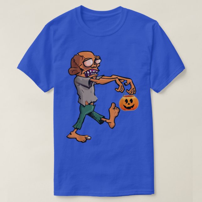 Funny Zombie Jack o lantern Pumpkin Lycklig Hallow T Shirt (Design framsida)