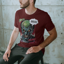 Funny Zombie Personlig Namn Tee Coola Tecknad bok