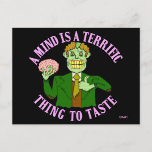 Funny Zombie Professor Proverb Vykort