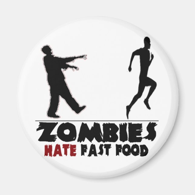 Funny Zombies Fast Food Magnet (Framsidan)