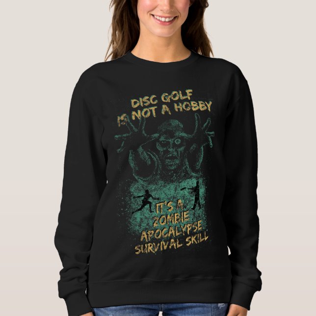 Funny Zombies Halloween Disk Golf Gear För manar W T Shirt (Framsida)