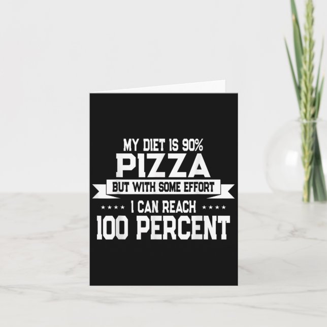 Funny Zza Lover New Years Resolution Quote  Kort (Framsida)