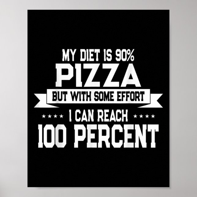 Funny Zza Lover New Years Resolution Quote  Poster (Framsidan)