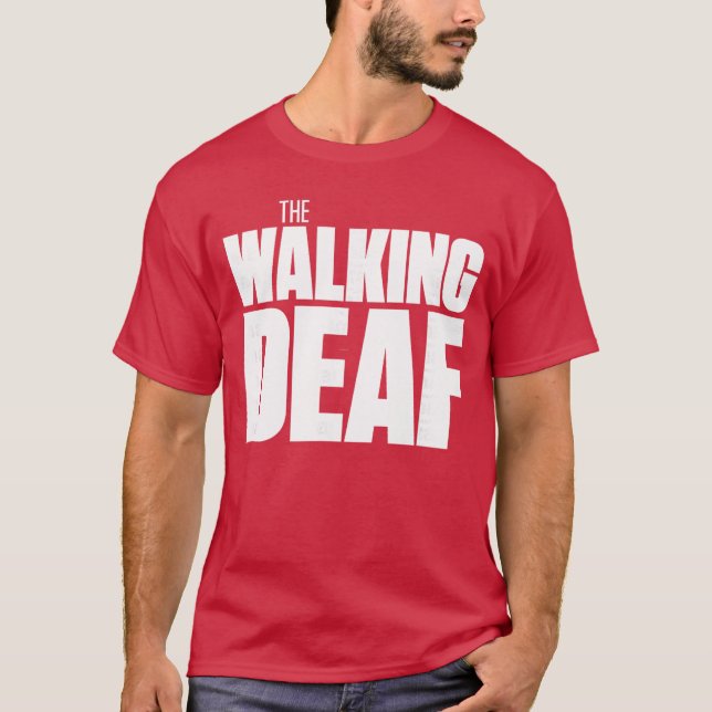 Funnyhe Walking Deaf Deaf Prideshirt retro T Shirt (Framsida)