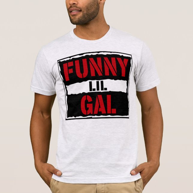 FunnyLilGalReacts Attitude Wrestling Shirt (Vit) T (Framsida)