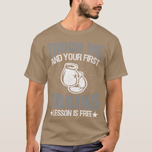 Funnyouch me and your first boing lesson is free b t shirt (Framsida)