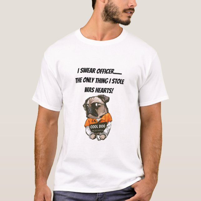 FunnyPugTShirt T Shirt (Framsida)