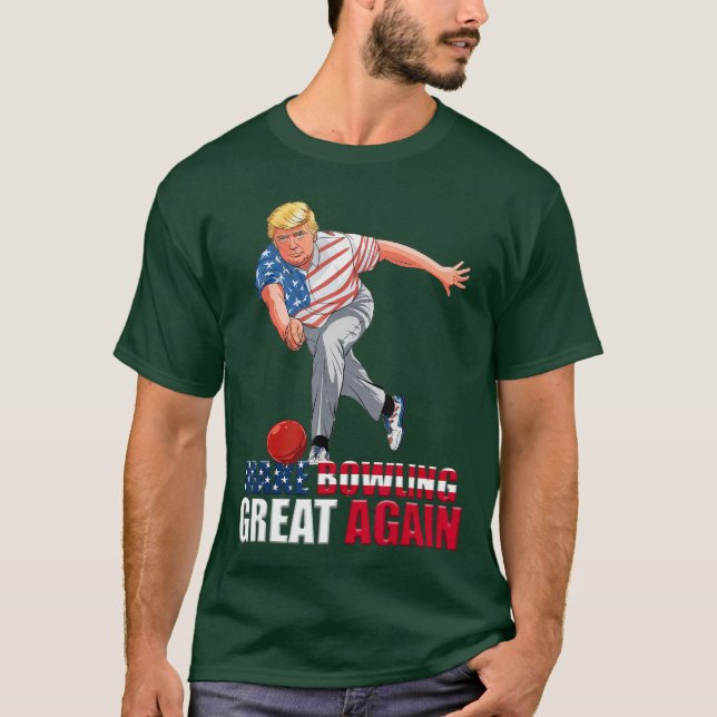 Funnyrump Bowling Make Bowling Great Again girl T Shirt (Framsida)