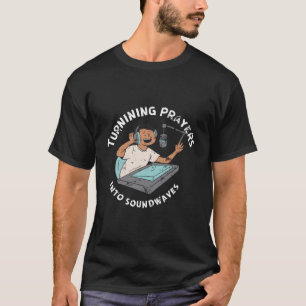 Funnyt Church Audio Technician Ljud Vågar Retro V T Shirt