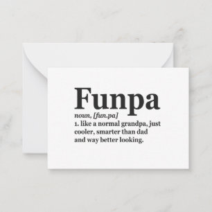 Funpa Funny Definition Only Cooler Grandpa Pappa Anteckningskort