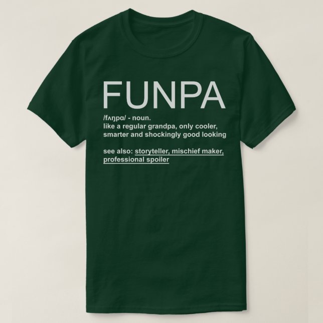 FunPa Funny Fars dag-gåva T Shirt (Design framsida)