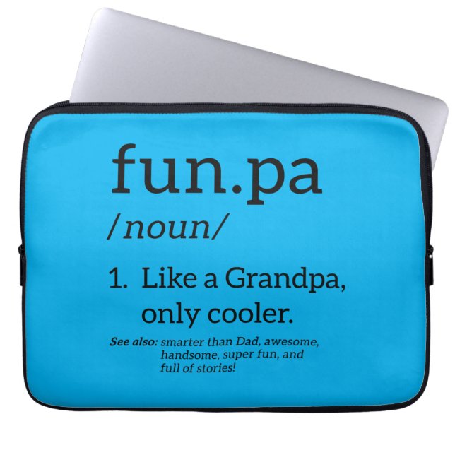 Funpa som en morfar - endast kylare laptop fodral (Framsidan)