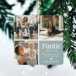 Funtie 3 Photo Collage Definition Cute jul Julgransprydnad Keramik<br><div class="desc">Cute Funtie jul Ornament. Perfekt ger till en ROLIGT AUNTIE! Ladda bara upp 3 av bilderna som du vill använda,  anpassa definitionen och anpassa genom att lägga till namn/s.</div>