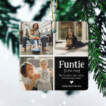 Funtie 3 Photo Collage Definition Cute jul Julgransprydnad Keramik<br><div class="desc">Cute Funtie jul Ornament. Perfekt ger till en ROLIGT AUNTIE! Ladda bara upp 3 av bilderna som du vill använda,  anpassa definitionen och anpassa genom att lägga till namn/s.</div>
