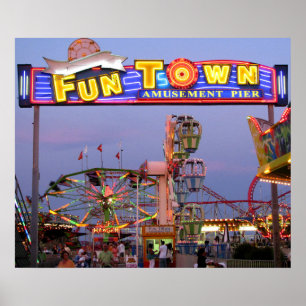 Funtown pir i ljus poster