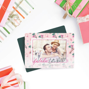 FunTropical jul Fa la la Låt oss Roll Photo Julkort