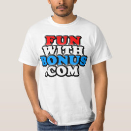 FunWithBonus.com - logotypT-tröja - bekläda sidan Tee