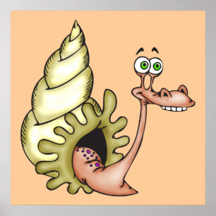 Funy Ansikte Sea Animal Poster