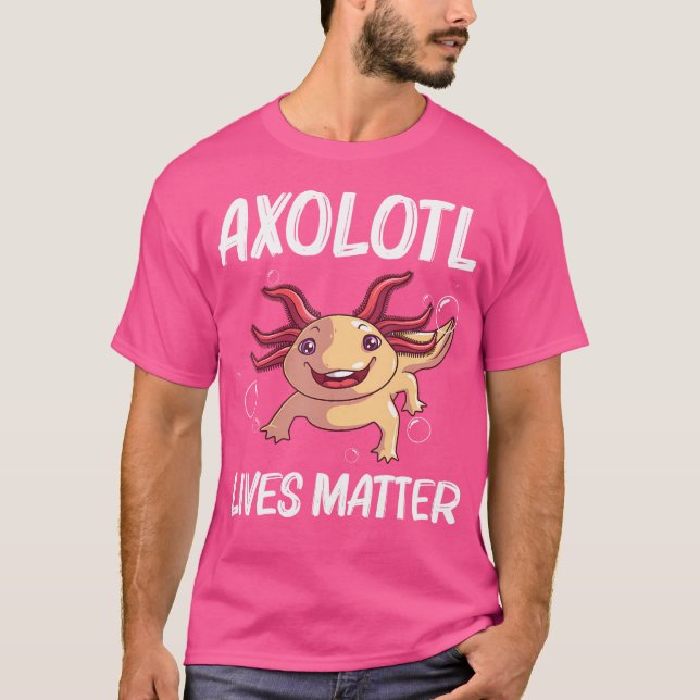 Funy Axolotl for Aquatic Salamander Älskare T Shirt (Framsida)