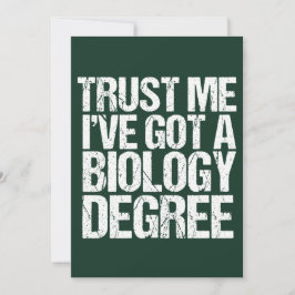 Funy Biology Major Studenten biolog Student Kort