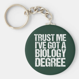 Funy Biology Major Studenten Grönt Biolog Nyckelring