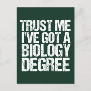 Funy Biology Major Studenten Grönt Biolog Vykort