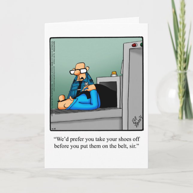 Funy Bon Voyage Humor Greeting Card Kort (Framsida)
