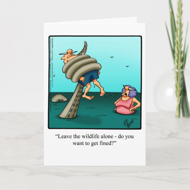 Funy Bon Voyage/ Vacation Humor Greeting Card Kort (Framsida)