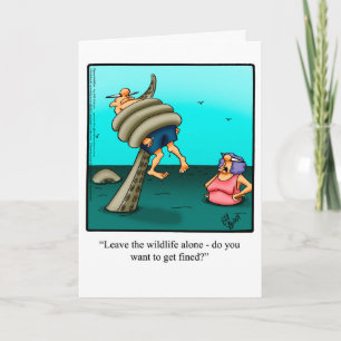 Funy Bon Voyage/ Vacation Humor Greeting Card Kort