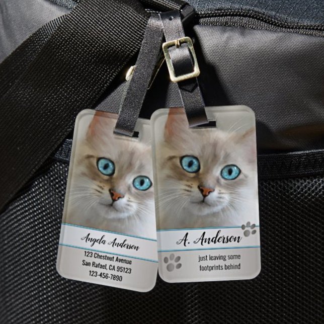 Funy Cat Fine Art Luggage Tag Bagagebricka (Skapare uppladdad)