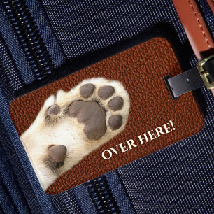 Funy Cat Tass Faux Leather Luggage Tag Bagagebricka
